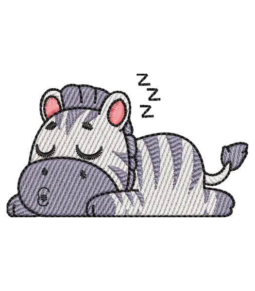 Matriz de Bordado Zebra Dormindo